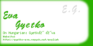 eva gyetko business card